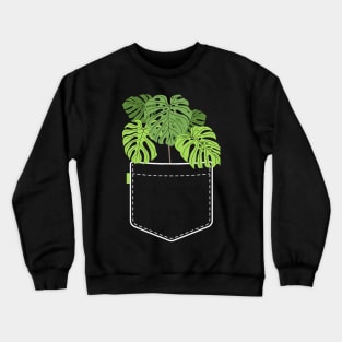 Monstera Pocket Plant Mama Crewneck Sweatshirt